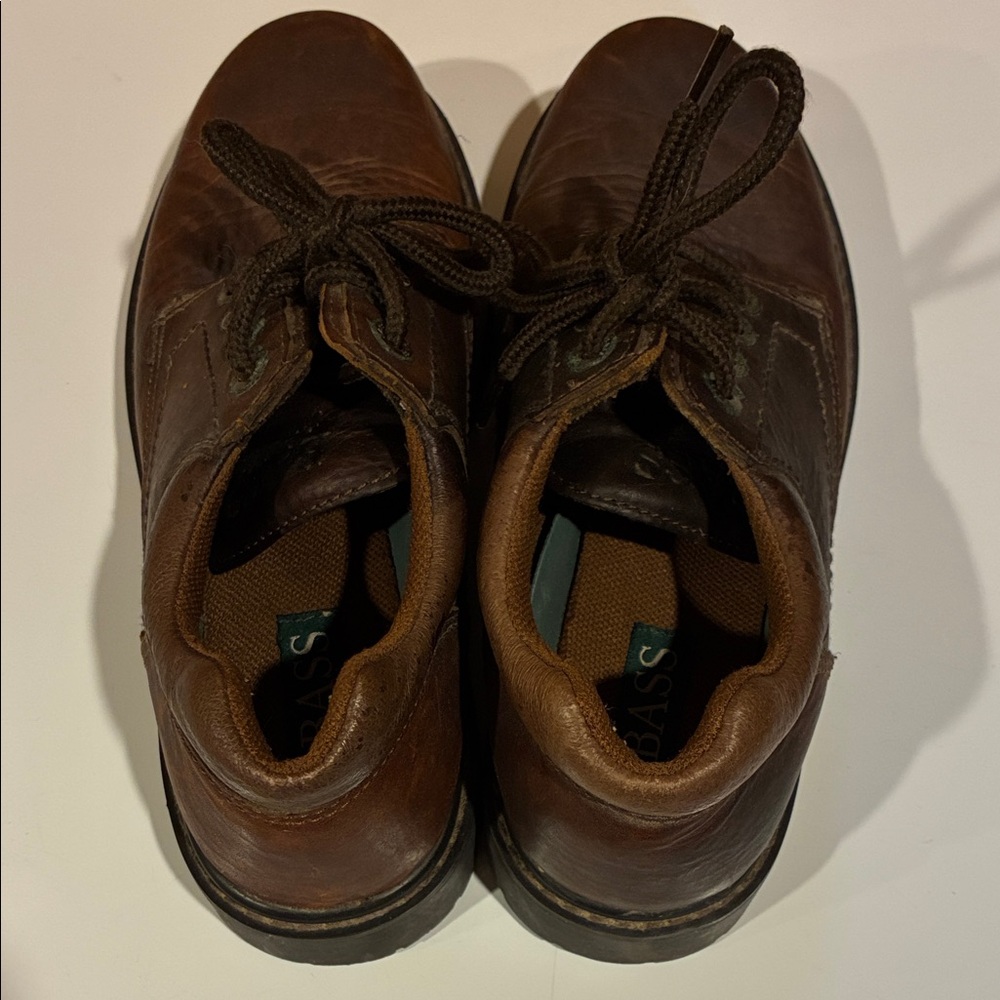 Bass Men's Dark Brown Leather Oxfords